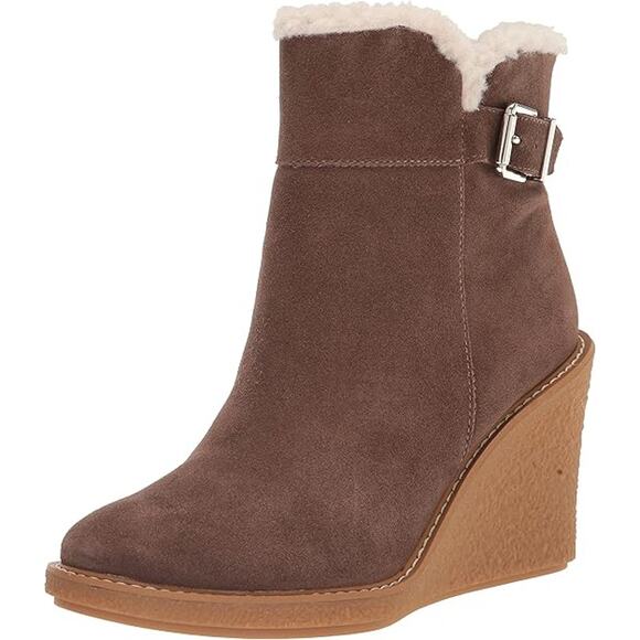 Franco Sarto L-Ulayna Booties Ankle Boot Nougat Brown Leather Women's Size 8 - Picture 1 of 8